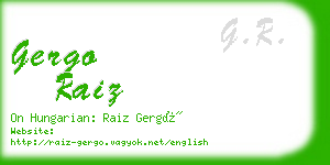 gergo raiz business card